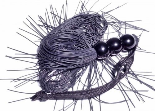 Silicone Whip Black 10&quot;&quot; - Fetish B - Series