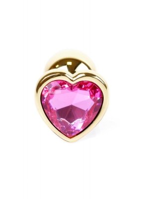 Plug-Jewellery Gold  Heart PLUG- Pink