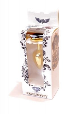 Plug-Jewellery Gold  Heart PLUG- Black