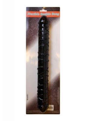 Dildo-Flexible Double Dong - Black