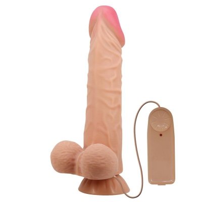 BAILE - Sliding Skin 9,4&#039;&#039; Flesh Vibration Bendable Suction base TPR ABS