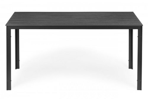 Stół ogrodowy 6-osobowy 156x78 cm polywood meble na taras szary