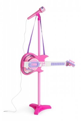 Zestaw gitara elektryczna mikrofon statyw dla dzieci mp3