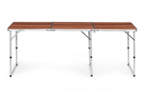 Stolik turystyczny stół składany kemping brązowy blat 180x60 cm MultiGarden