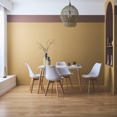 Zestaw 4 krzeseł krzesło  do salonu jadalni z poduszką Białe ModernHome