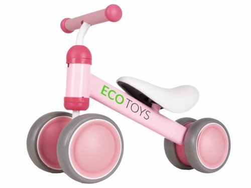 Rowerek biegowy treningowy mini rower dla dzieci różowy ECOTOYS