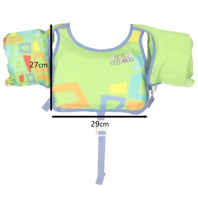 Kamizelka dmuchana BESTWAY 32174 kapok z rękawkami 3-6lat 19-30kg zielona