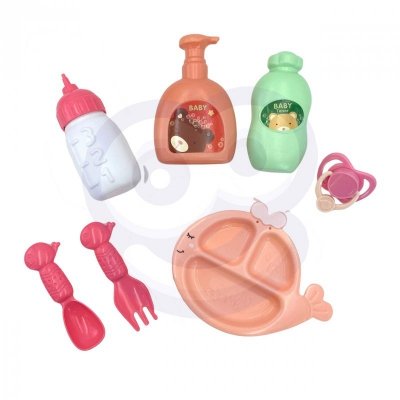 WOOPIE ROYAL Lalka Bobas 36 cm w Ubranku z Misiem Akcesoria do Karmienia