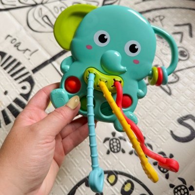 WOOPIE BABY Gryzak Sensoryczny Słonik Montessori 4w1