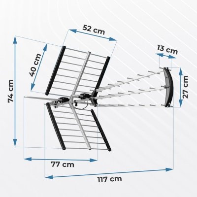 Antena zewnętrzna kierunkowa TV ultra HD 4K Berdsen BD-953