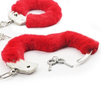 KAJDANKI FLUFFY LEG CUFFS CZARNE