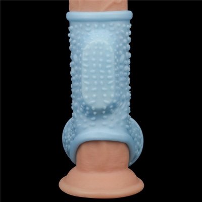PIERŚCIEŃ VIBRATING DRIP KNIGHTS RING WITH SCROTUM SLEEVE