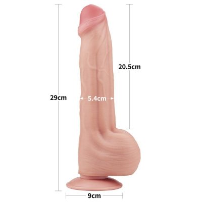 11.5&#039;&#039; KING SIZED SLIDING SKIN DUAL LAYER DONG