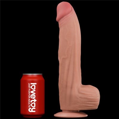 12&#039;&#039; KING SIZED SLIDING SKIN DUAL LAYER DONG