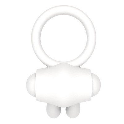 PIERŚCIEŃ POWER CLIT SILICONE COCKRING BIAŁY