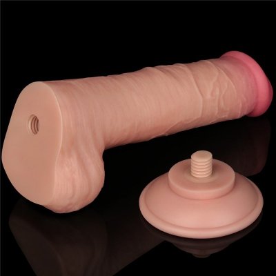 DILDO 8&#039;&#039; SLIDING SKIN DUAL LAYER DONG FLESH