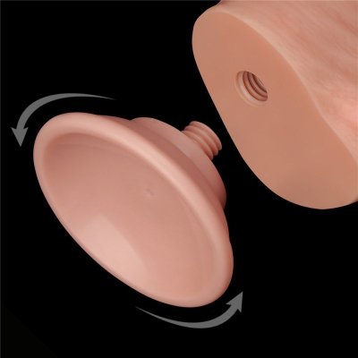 DILDO 8&#039;&#039; SLIDING SKIN DUAL LAYER DONG FLESH