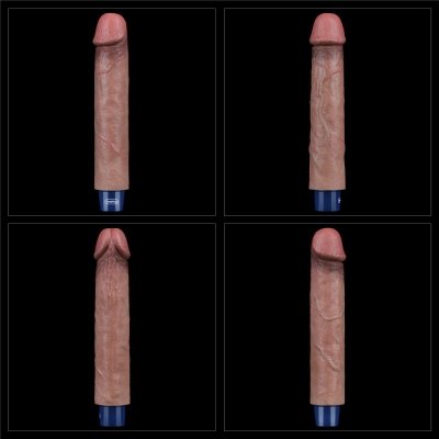 WIBRATOR 9&quot; REAL SOFTEE VIBRATING DILDO
