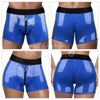 CHIC STRAP-ON SHORTS (28 - 31 CALI W PASIE) NIEBIESKI