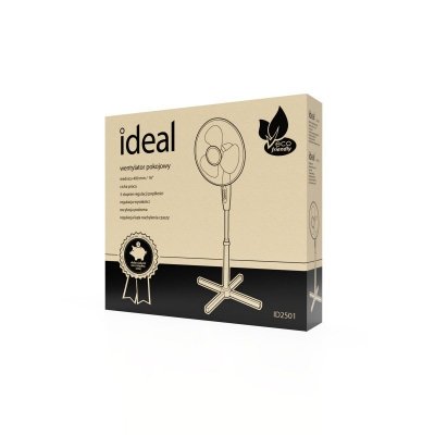 Wentylator wiatrak podłogowy IDEAL ID2501 czarny