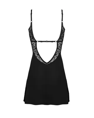 Obsessive - Seksowna Krótka Sukienka Z Koronkowym Tyłem I Biustem + Stringi Bellastia XL/2XL