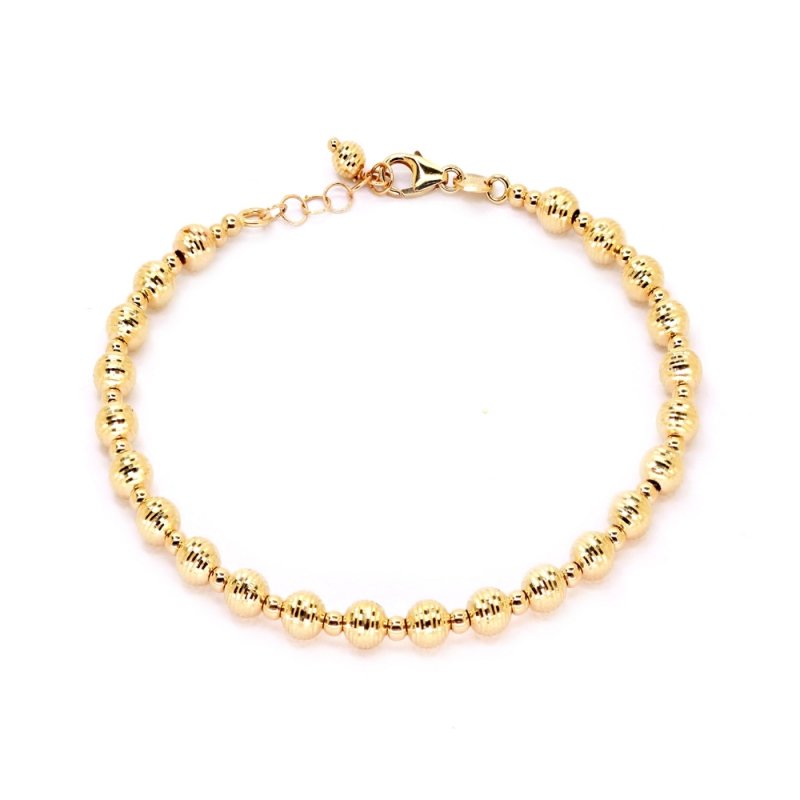 Złota Bransoletka kulkowa Damska 585 