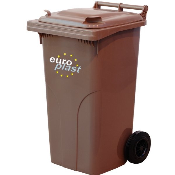 Pojemnik na odpady 240l EUROPLAST brąz