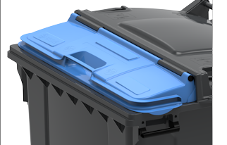 Pojemnik na odpady ESE 1100l Split-LID Czarny