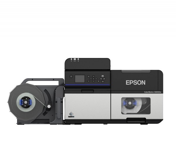 Epson ColorWorks C8000, ploter tnący, disp., USB, Ethernet, zestaw (USB), czarny, szary 