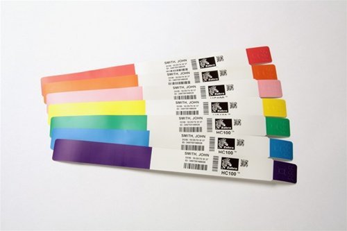 Zebra opaski Z-Band UltraSoft (miękkie) samoprzylepne 25x279mm, 175szt, białe (dla dorosłych), 6 rolek (drukarki biurkowe)