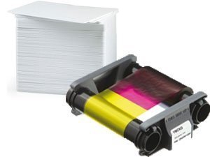 Taśma drukująca Evolis YMCKO Badgy 200 + 100 kart PVC , CBGP0001C