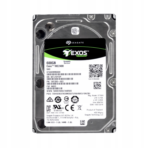 Dysk serwerowy HDD Seagate Exos 10E2400 ST600MM0009 (600GB; 2.5"; SAS)