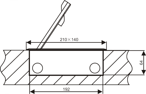 Puszka podłogowa 2 x 1.5M (45x45) metal, do wylewki betonowej