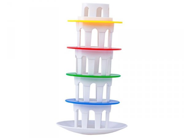 Rodzinna gra zręcznościowa CHWIEJNA WIEŻA &quot;Wobbly Tower&quot; Ruchoma, krzywa wieża