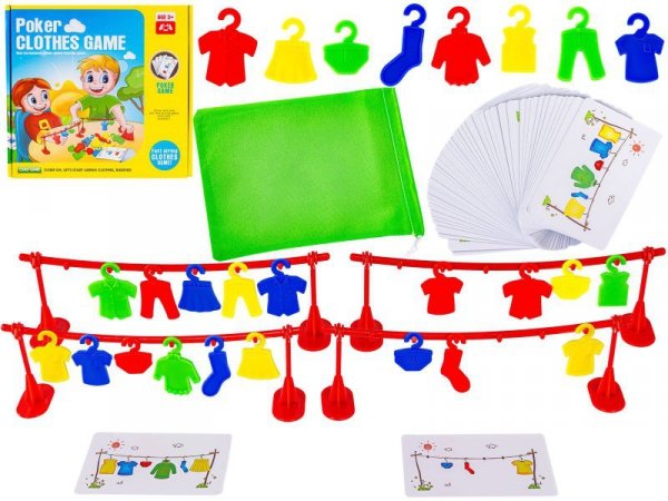 Edukacyjna gra na refleks &quot;Poker Clothes Game&quot;, Układanka Ułóż Pranie Ubrania
