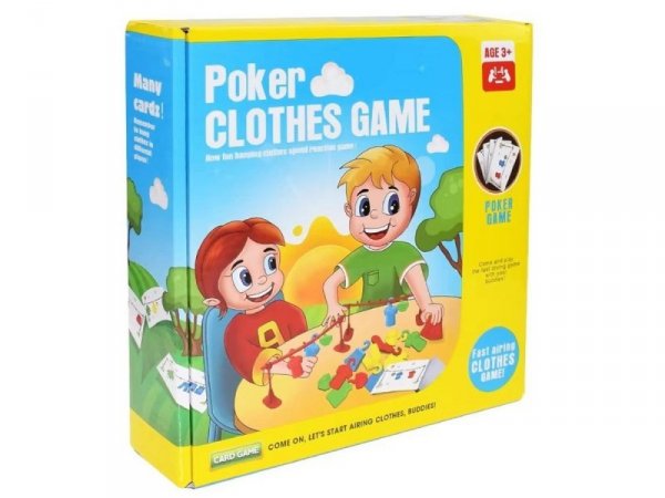 Edukacyjna gra na refleks &quot;Poker Clothes Game&quot;, Układanka Ułóż Pranie Ubrania