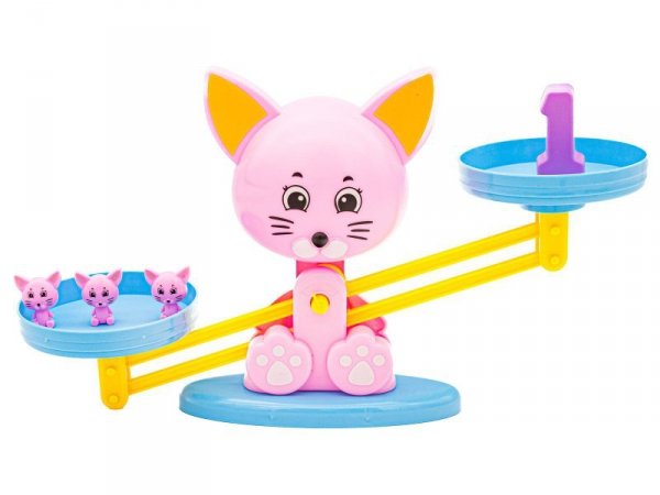 Gra Nauka Liczenia - Równoważnia Waga Szalkowa Kot - Cat Balance