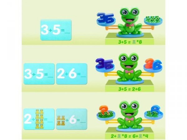 Gra Nauka Liczenia - Równoważnia Waga Szalkowa Żaba - Frog Balance