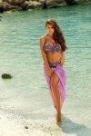 Pareo plażowe D95CH1 4 fioletowy UNI Self