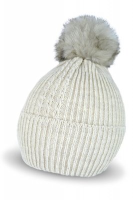 Czapka damska Noviti CZ 045 W 04 jasnobeżowa