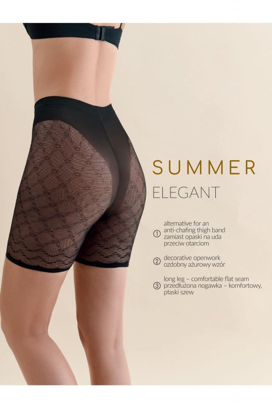 Szorty przeciw otarciom Gabriella Summer Elegant 988 20 den nero