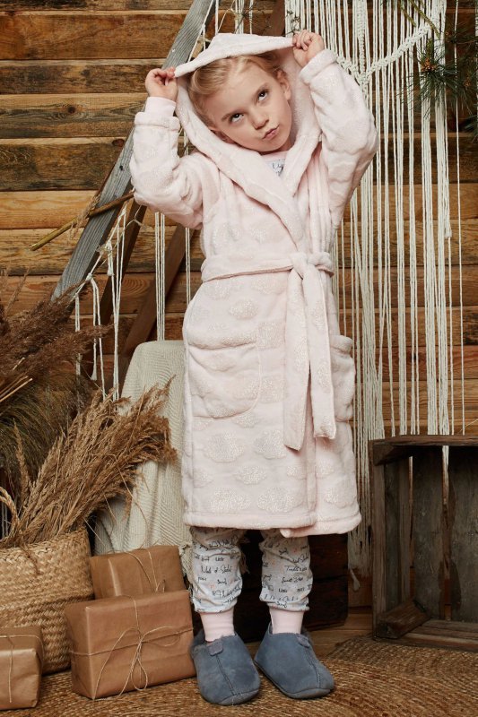 Szlafrok dziecięcy Italian Fashion Drina różowy