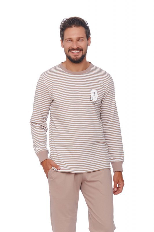 Piżama męska Doctor nap PMB 4530 beżowa