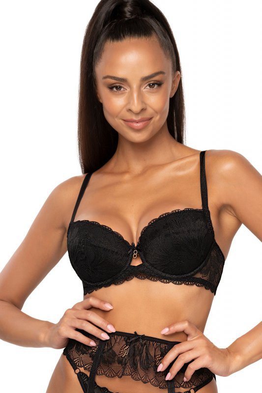 Biustonosz push-up Lindsay 0203/11 czarny Mat