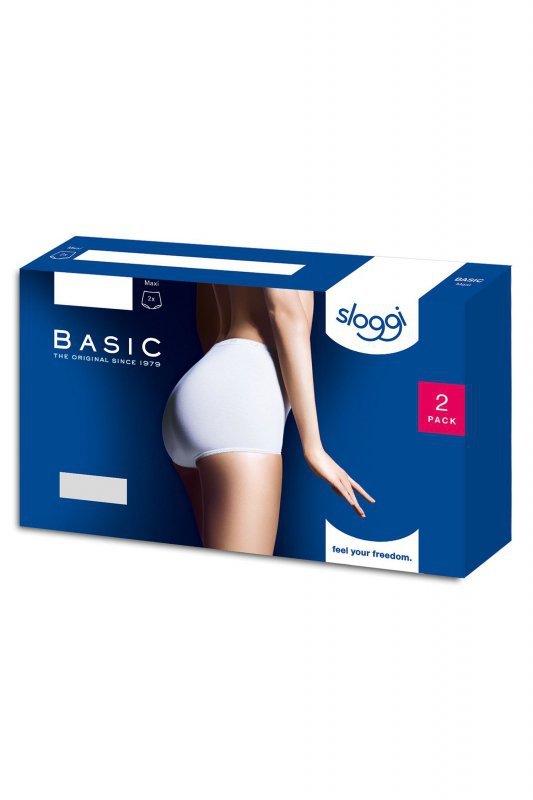Figi damskie Basic Maxi 2-pak białe Sloggi