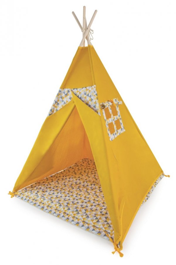 Aja baby namiot tipi żółty / trójkąty