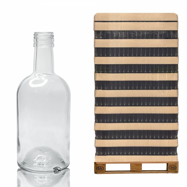 Szklana butelka Blanka 500 ml na alkohol – paleta 840 szt. idealna dla hurtu.