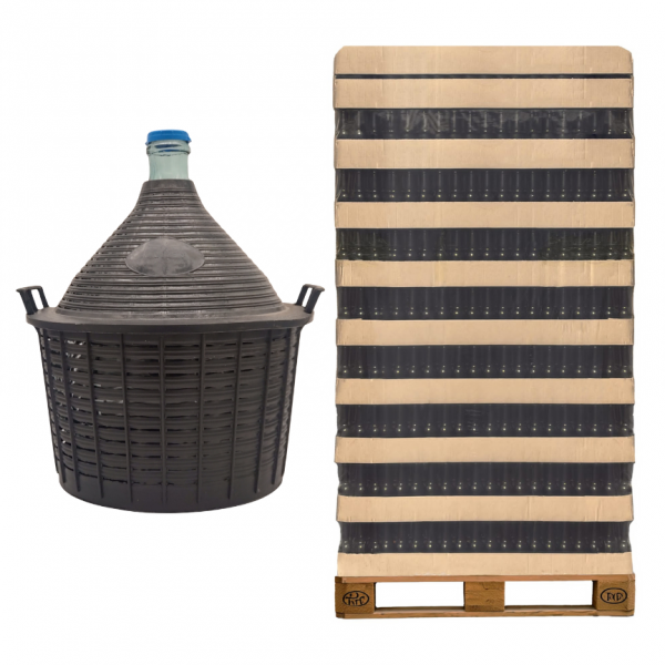 Balon Demijohn 25L z koszem i zamknięciem - Paleta 24 szt.