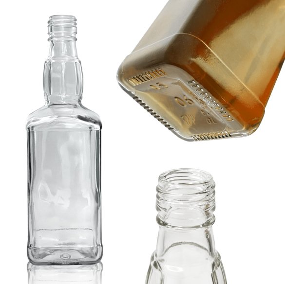 Butelka Daniels 500 ml – opakowanie kartonowe 40 sztuk, elegancka szklana butelka
