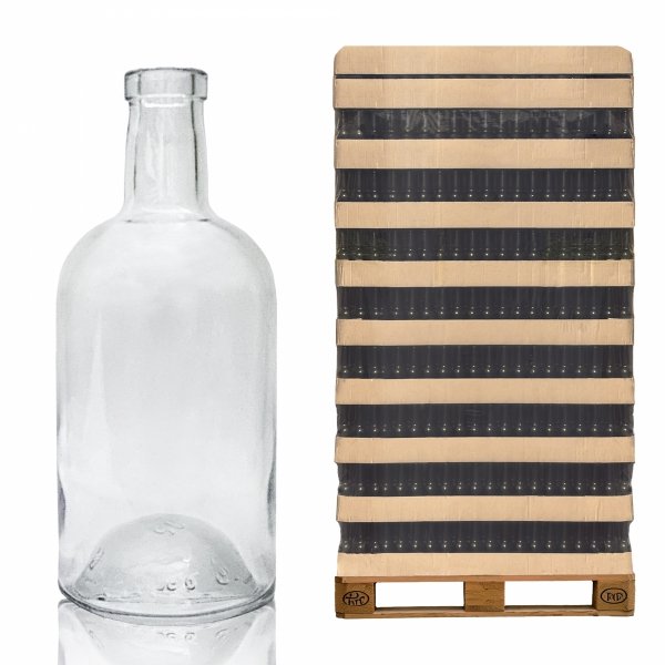 Szklana butelka Blanka korek 500 ml na alkohol – paleta 1512 szt. (zgrz. 8) idealna dla hurtu.
